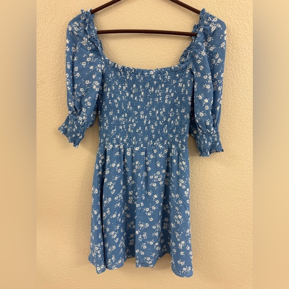 Reformation Elle Blue Floral Mini Dress - Picture 3 of 8